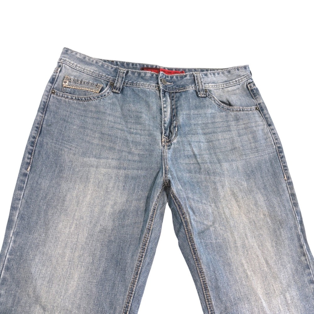 Rock Roll Double Barrel Relaxed Straight Leg Jeans Mens XL 40x32 Blue Classic